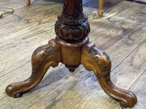 Victorian walnut wine table - 3