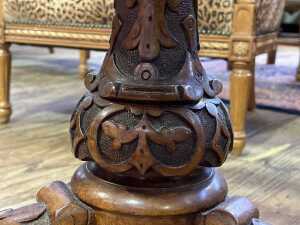 Victorian walnut wine table - 4