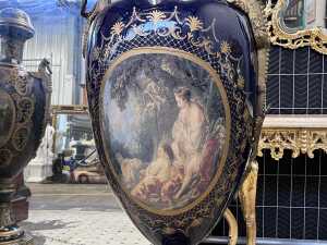 Pair of French Sevres style urns - 2
