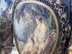 Pair of French Sevres style urns - 6