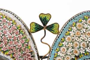 Antique Italian micro-mosaic double picture frame - 4