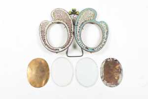 Antique Italian micro-mosaic double picture frame - 5