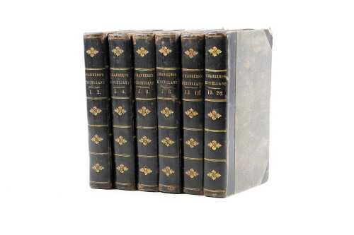 Six antique volumes of Chamber's Miscellany, c. 1844