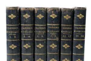 Six antique volumes of Chamber's Miscellany, c. 1844 - 2