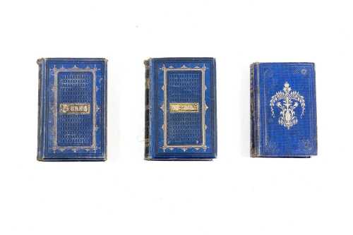 Three antique Poetical Works books