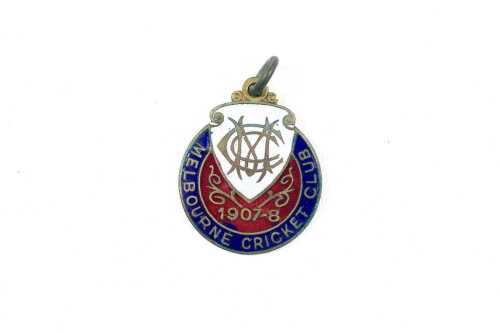 Vintage 1907-08 Melbourne Cricket Club membership badge