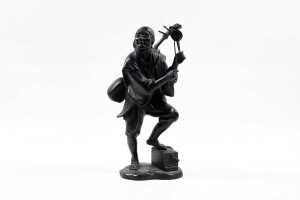 Antique Japanese bronze sculpture (okimono) by Genrusai Seiya