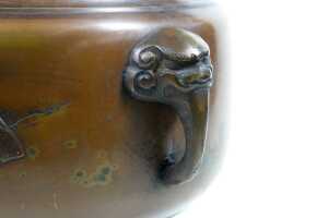 Pair of Japanese patinated brass jardinieres - 3