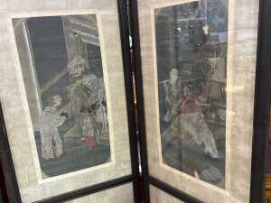Oriental four panel screen - 2