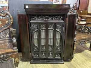 Oriental rosewood altar cabinet - 3