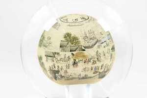 Chinese reverse-painted globe on revolving stand - 3