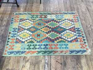 Afghan Kilim hand knotted wool rug