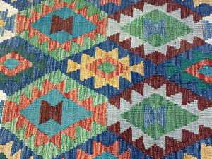 Afghan Kilim hand knotted wool rug - 2
