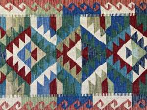 Afghan Kilim hand knotted wool rug - 2