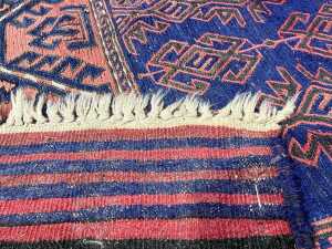 Afghan Kilim hand woven wool rug - 5