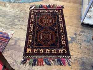 Persian Baluchi hand knotted wool rug