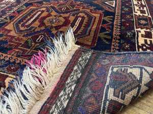 Persian Baluchi hand knotted wool rug - 4