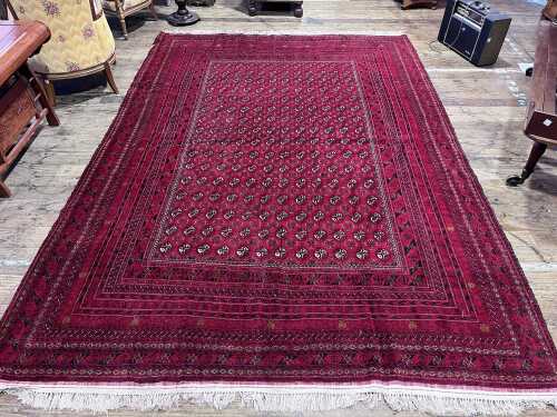 Afghan Mori Gul hand knotted wool rug