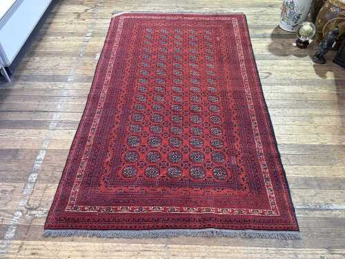 Afghan Mori Gul hand knotted wool rug