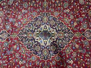 Persian Kashan hand knotted wool rug - 2