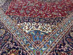 Persian Kashan hand knotted wool rug - 3