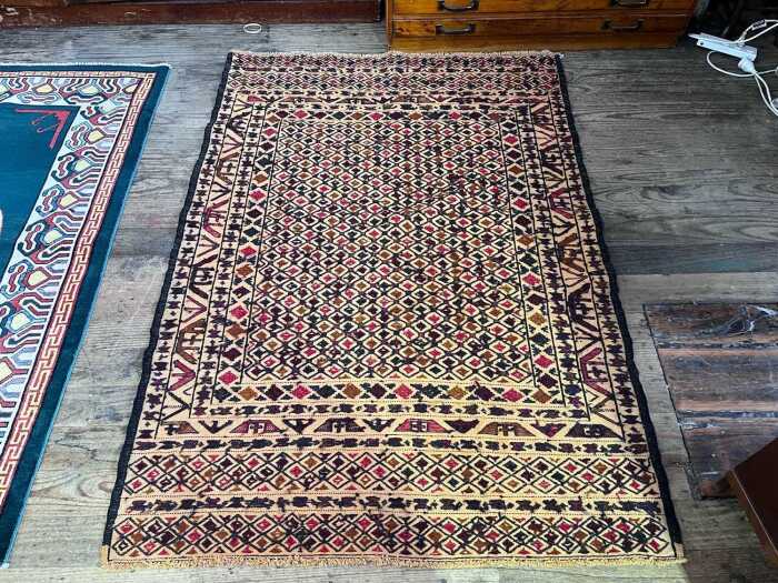Afghan Somak hand knotted wool rug