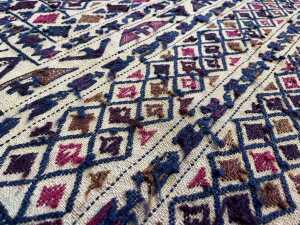 Afghan Somak hand knotted wool rug - 3