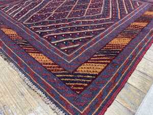 Afghan Mashwani hand knotted wool rug - 3