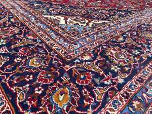 Persian Kashan hand knotted wool rug - 3