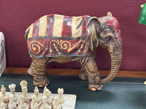 Vintage resin circus elephant