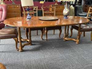 Seven-piece American oak oval extension dining suite - 2