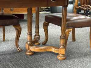 Seven-piece American oak oval extension dining suite - 3
