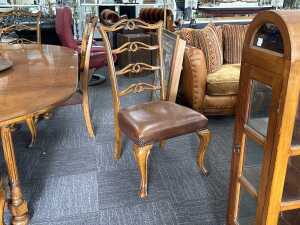 Seven-piece American oak oval extension dining suite - 5