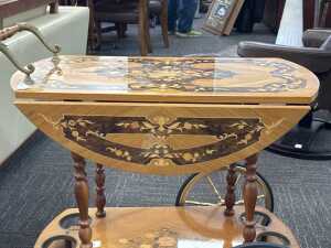 Itanian marquetry bar cart - 5