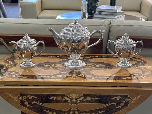 Winsor Silver-plated tea, sugar and milk-jug