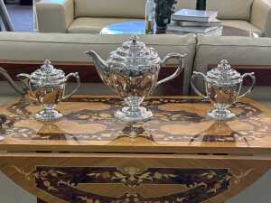 Winsor Silver-plated tea, sugar and milk-jug
