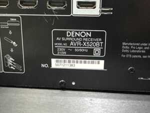 Denon surround sound receiver Model AVR-X520BT with 6x Klipsch speakers - 3