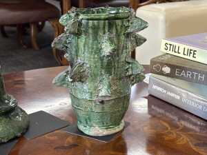 Two cactus- style Moroccan green pottery vessels - 4