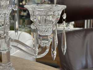 Pair of crystal candleabra - 3