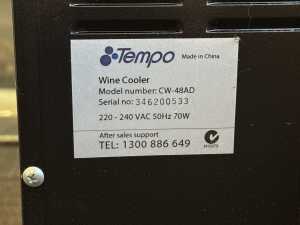 Tempo CW-48AD wine cooler - 5