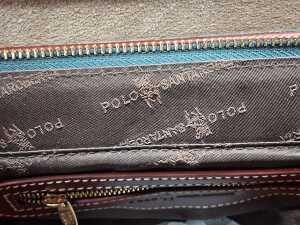 Designer-style messenger bag, tartan plaid pattern and gold-tone hardware. - 4
