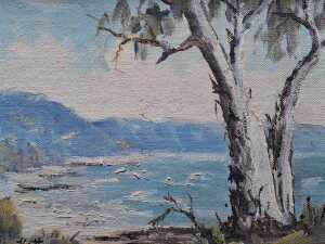 Norma Kett (working 1970s-80s), Lorne Beach, oil painting on board - 2