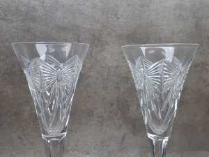 Pair of Waterford Millennium Happiness crystal champagne flutes - 2