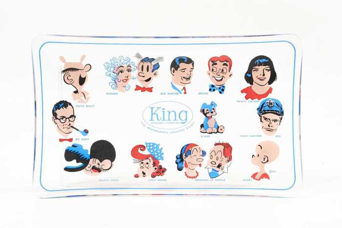 1950s King Features Syndicate cartoon glass dish