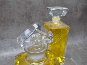 Four perfume display bottles including Guerlain Paris. - 3