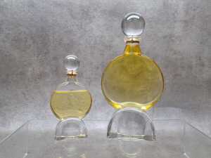 Four perfume display bottles including Guerlain Paris. - 4