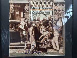 Alice Cooper 'Greatest Hits' framed and LP cover - 3