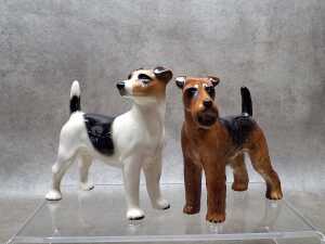 Two Beswick English porcelain dog figures