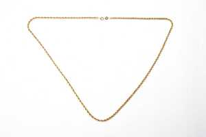 A rope link necklace in 9 carat yellow gold - 3