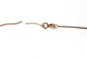 A broken blue topaz and diamond necklace in 9 carat yellow gold - 3